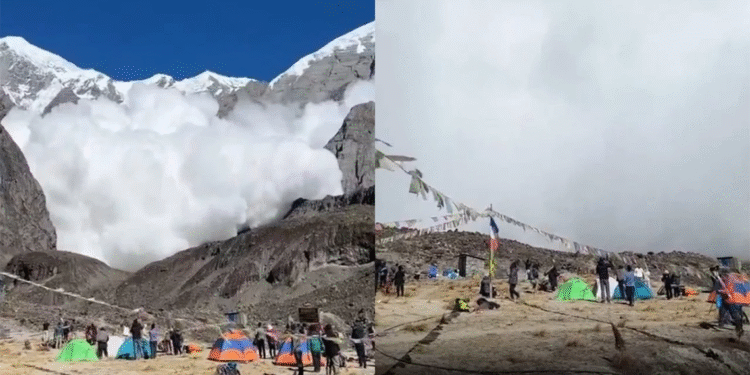 Nepal Annapurna’da Dehşet Veren Anlar! Çığ Düştü, Dağcılar Panikle Kaçıştı
