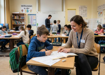 Schulassistenz Almanya sınıfta öğrenciye bireysel destek sağlıyor.
