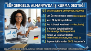 Bürgergeld iş kurma desteği Almanya Einstiegsgeld