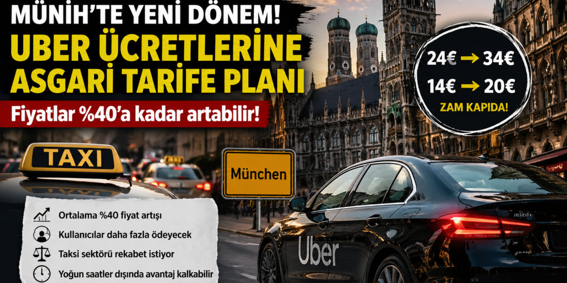 Münih Uber fiyat düzenlemesi: Yeni tarifeler ulaşımı nasıl etkileyecek?