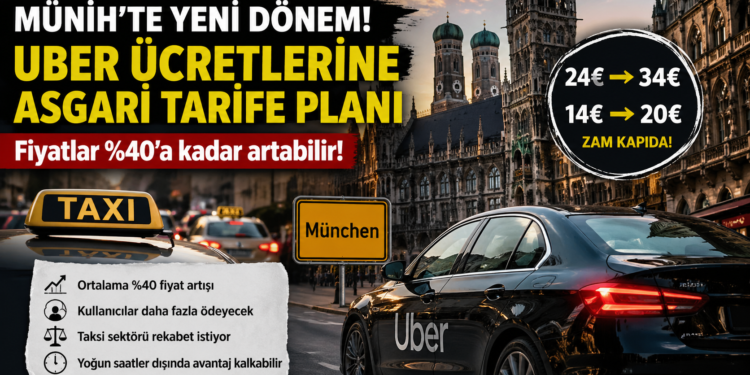 Münih Uber fiyat düzenlemesi: Yeni tarifeler ulaşımı nasıl etkileyecek?