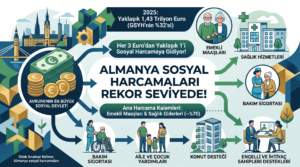 Almanya sosyal harcamaları bütçe dağılımı ve 2025 verileri infografiği