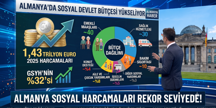 Almanya Sosyal Harcamaları Rekor Seviyede: 1,43 Trilyon Euro!