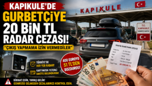 Kapıkule Radar Cezası: Gurbetçiye 20 Bin TL Ceza Şoku!