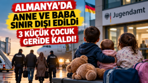 Almanya anne baba sınır dışı edildi, üç küçük çocuk Frankfurt'ta Jugendamt korumasında kaldı