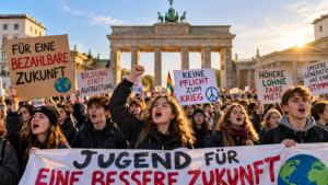 Almanya Gençlik Protestoları: Berlin, Köln, Hamburg ve Münih'te Polis Alarmda! -AI GÖRSEL-